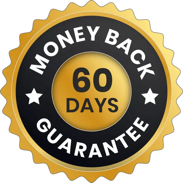 Hinuki 60 day money back guarantee badge