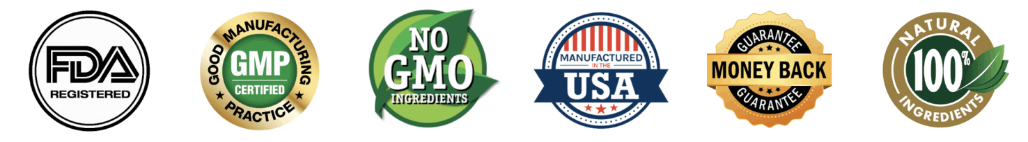 Hinuki FDA registered GMP certified non-GMO trust badges