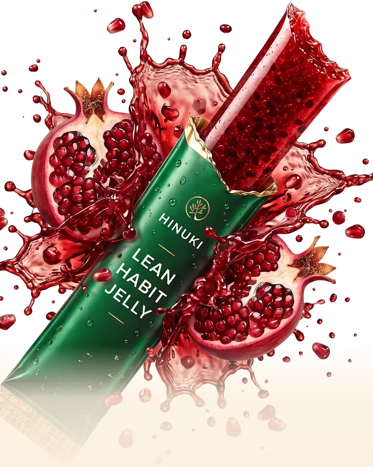 Hinuki pomegranate cutting jelly stick sachet — 10-second post-meal ritual